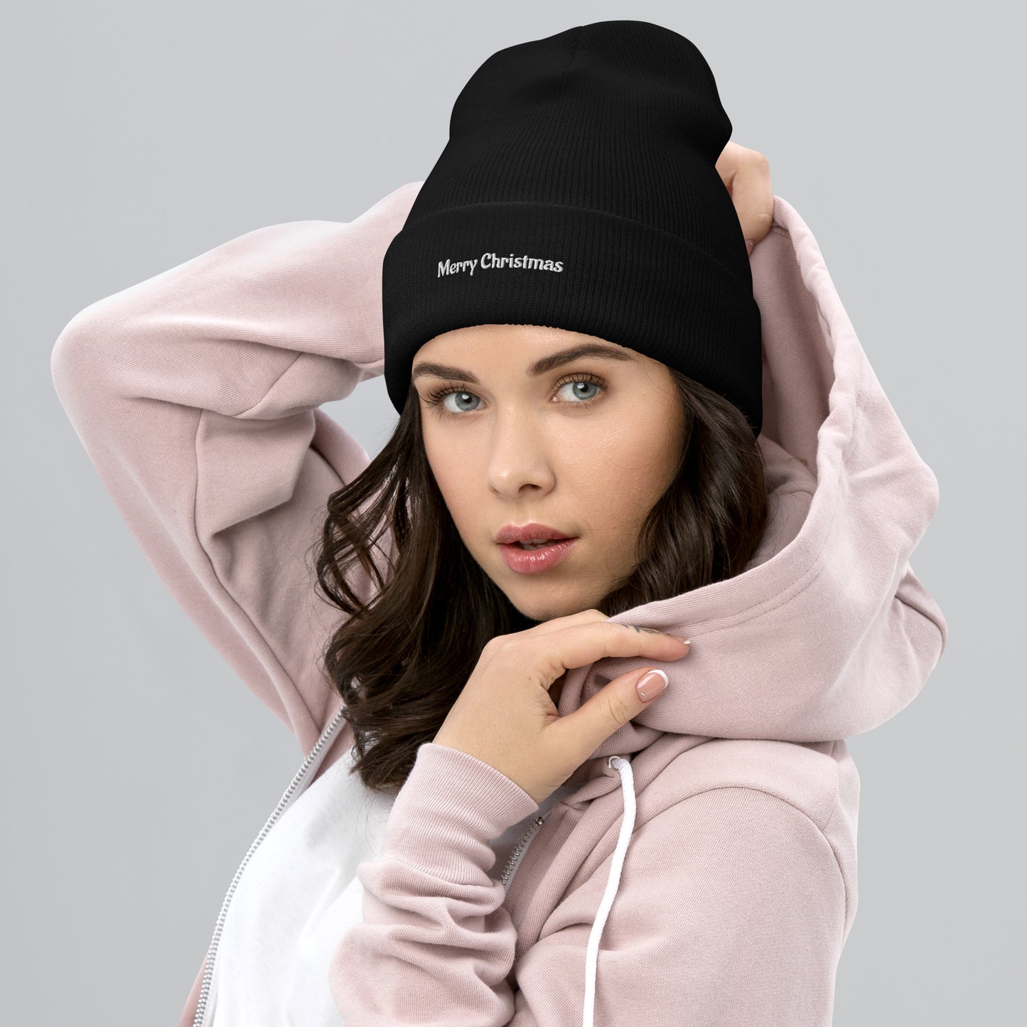 Blushing Cheer Cuffed beanie