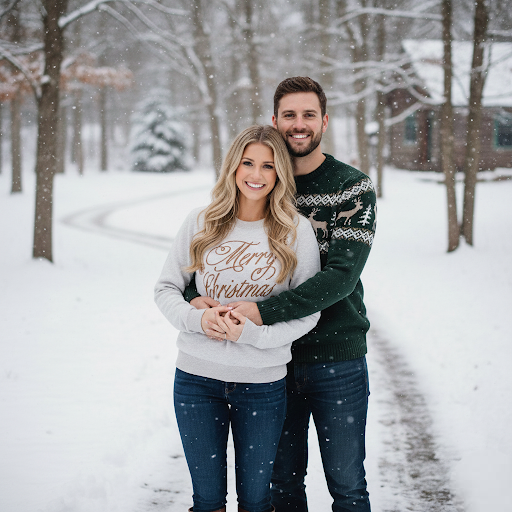 Gilded Elegance Holiday Sweater